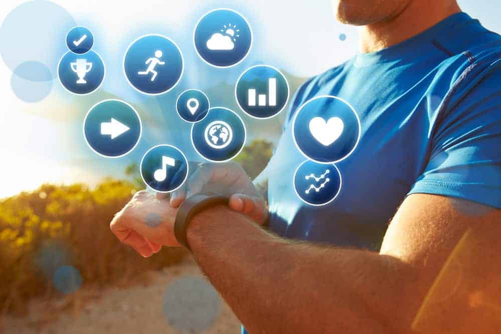 athlete with tracker