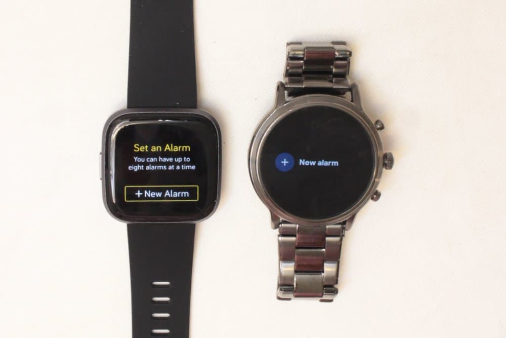 Fitbit Versa 2 vs Fossil Gen 5 alarms