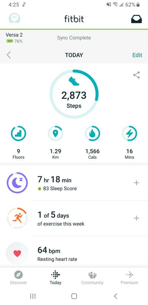 fitbit versa 2 app