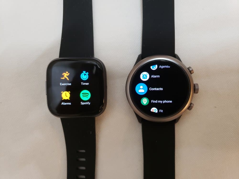 Versa 2 and Sport Smartwatch app menus