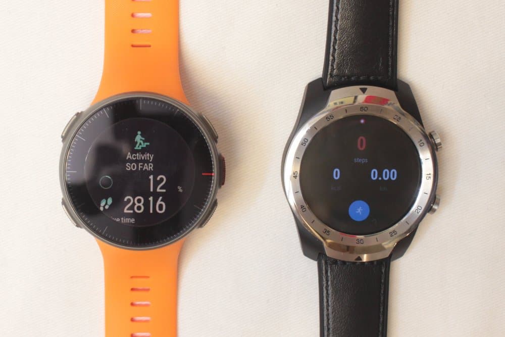 Polar Vantage V and Ticwatch Pro daily activity