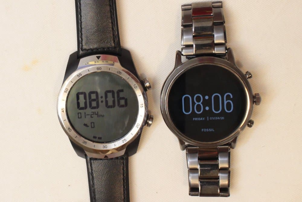 Ticwatch Pro and Fossil Gen 5 Carlyle always on screen