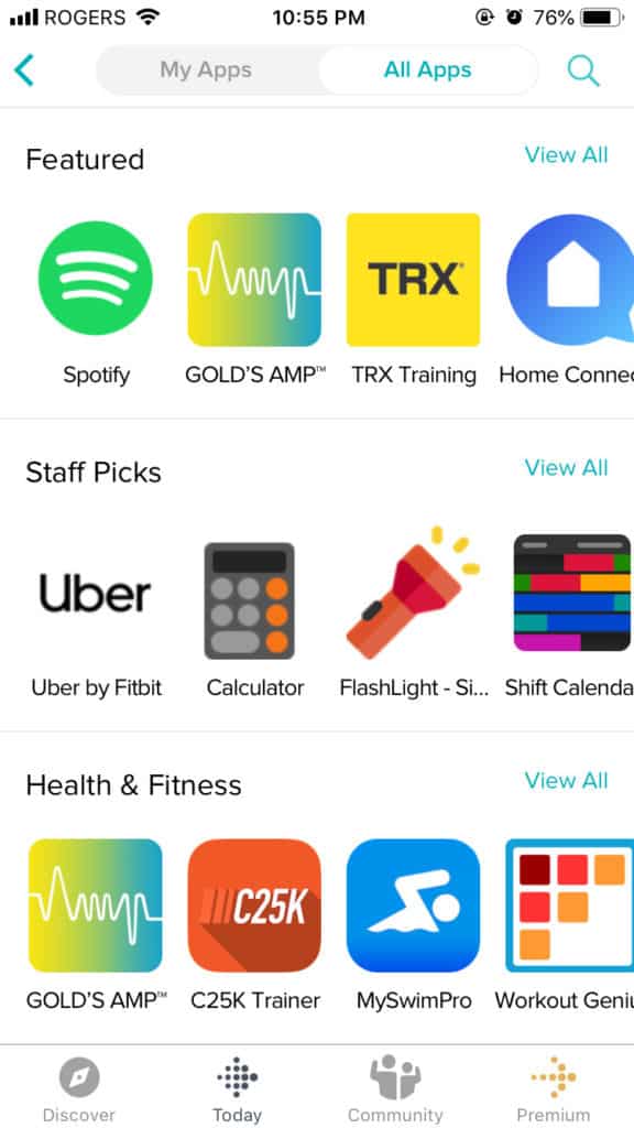 fitbit versa 2 apps