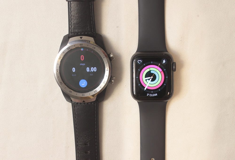 ticwatch pro vs apple watch series 5 tichealth rings 