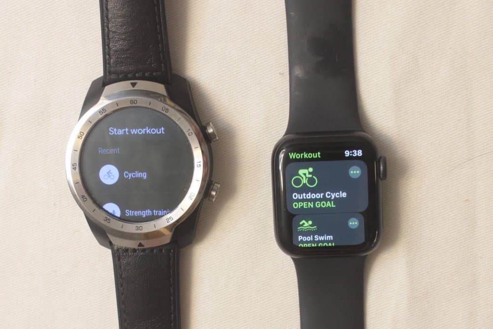 ticwatch pro vs apple watch series 5 workout