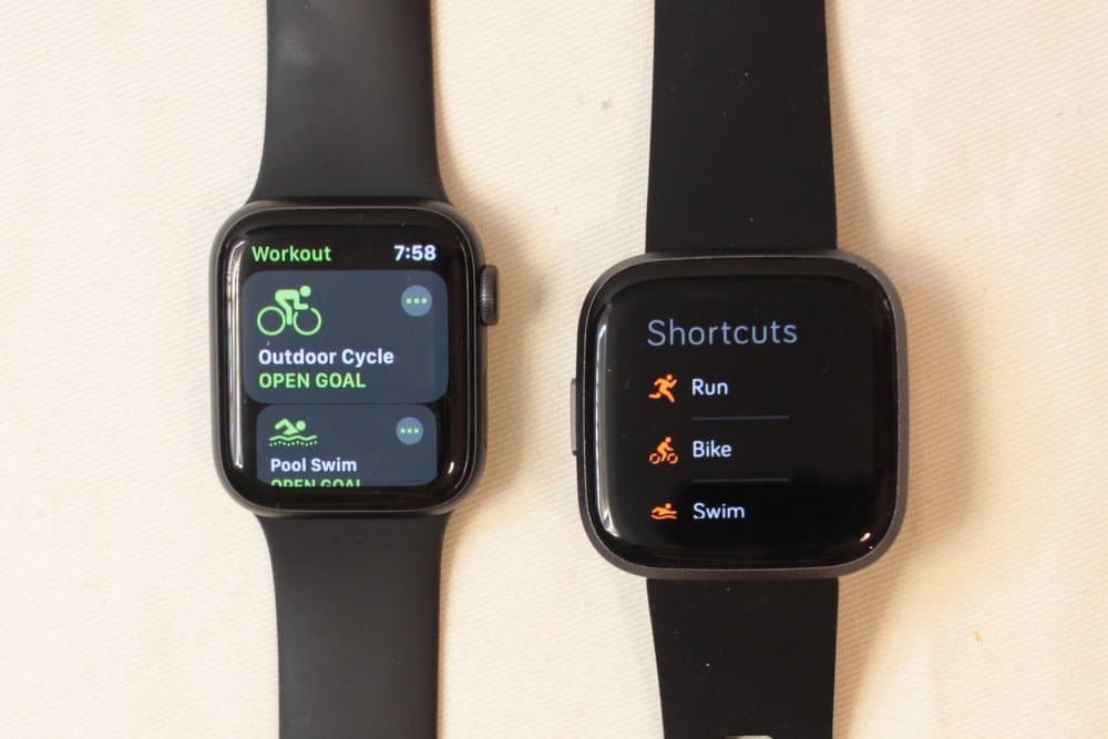 apple watch series 5 fitbit versa 2 exercise
