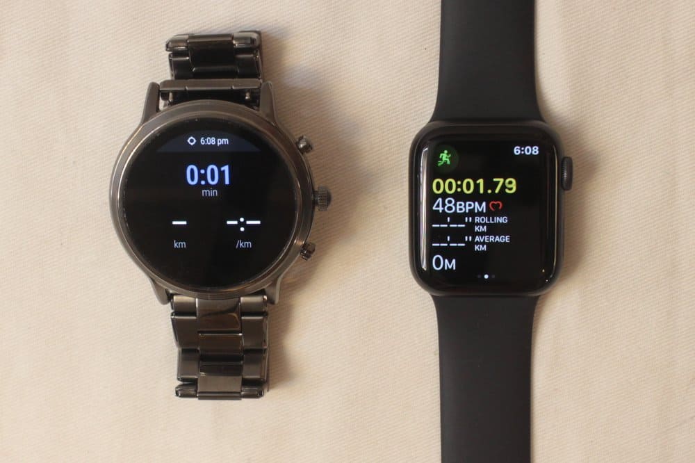 fossil gen 5 carlyle vs apple watch series 5 workout tracking mode