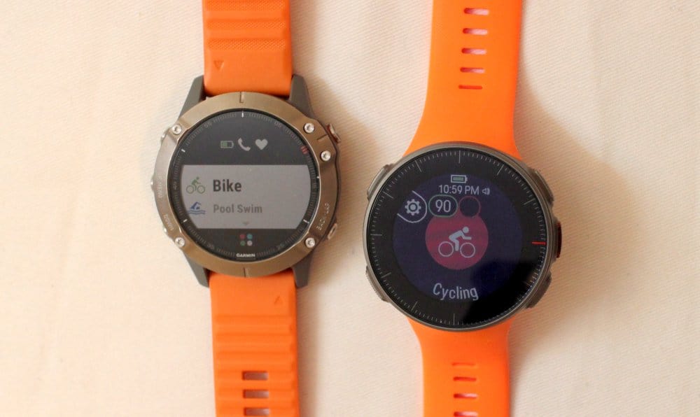 garmin fenix 6 polar vantage v workout tracking