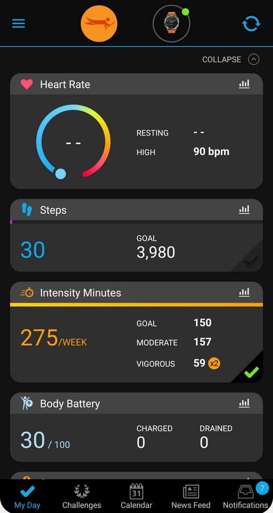garmin fenix 6 connect app
