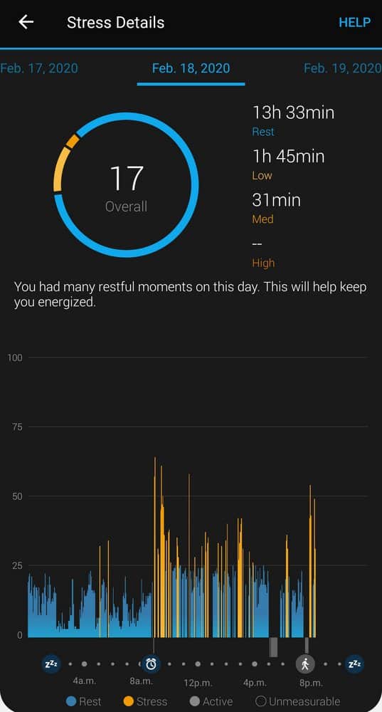 garmin fenix 6 stress tracking