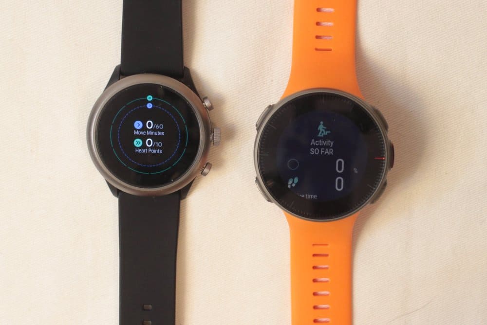 polar vantage v vs fossil sport smartwatch daily activity