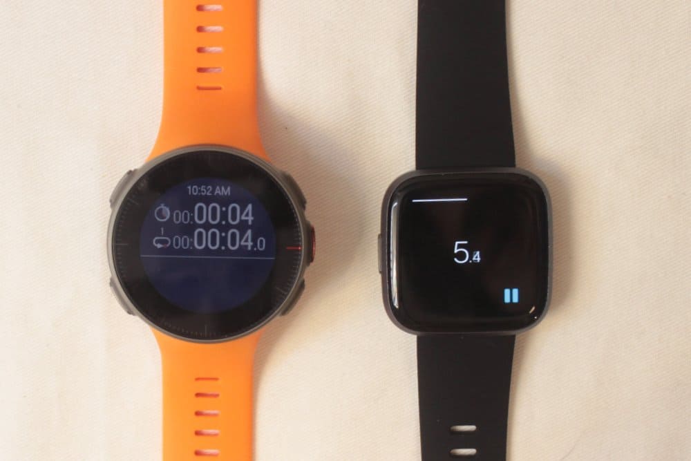 polar vantage v fitbit versa 2 stopwatch