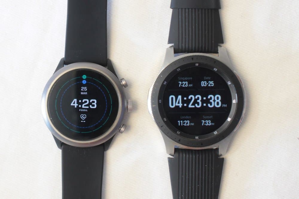 fossil sport galaxy watch main screen