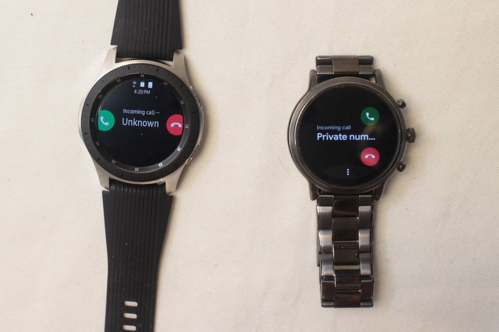 Samsung Galaxy Watch vs Fossil Gen 5 Carlyle calls