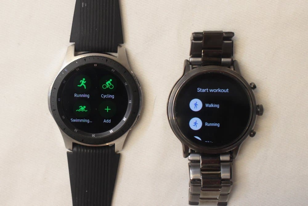 Samsung Galaxy Watch vs Fossil Gen 5 Carlyle workout