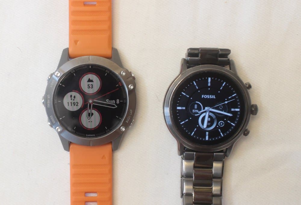 garmin fenix 6 fossil gen 5 carlyle analog watch face