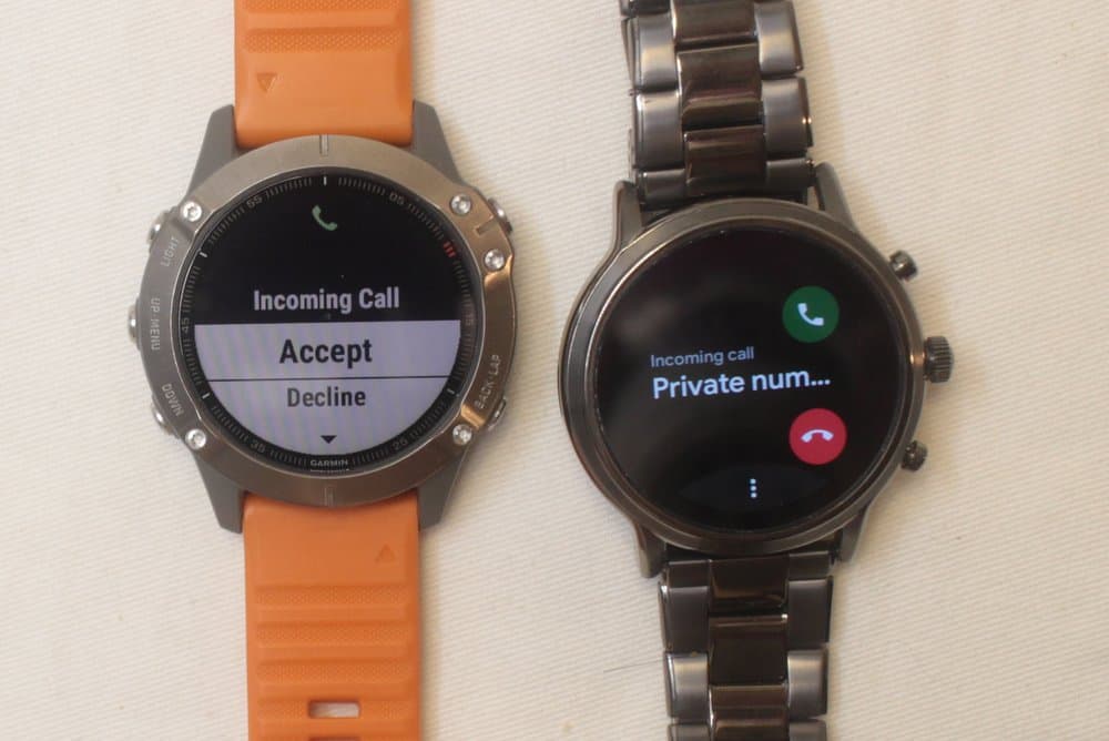 garmin fenix 6 fossil gen 5 carlyle calls