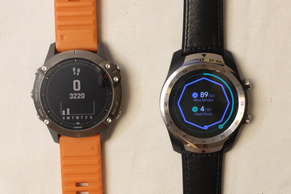 garmin fenix 6 ticwatch exercise