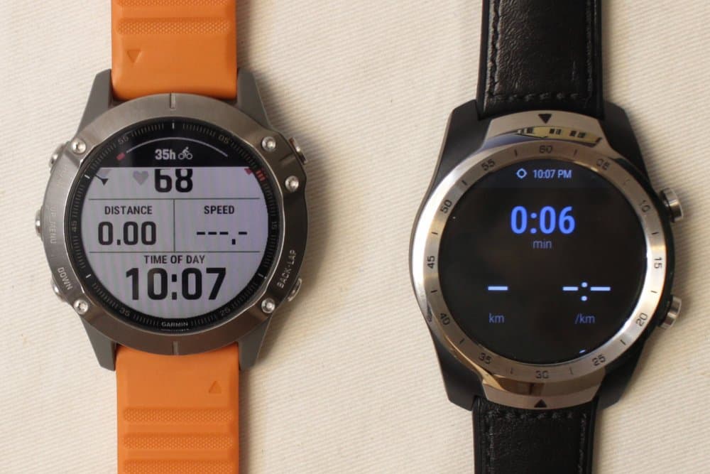 garmin fenix 6 ticwatch workout