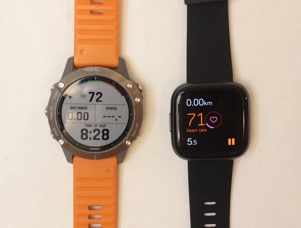 garmin fenix 6 fitbit versa 2 exercise