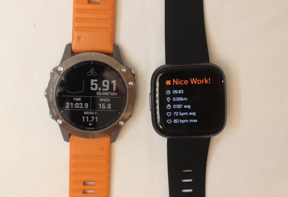 garmin fenix 6 fitbit versa 2 exercise log