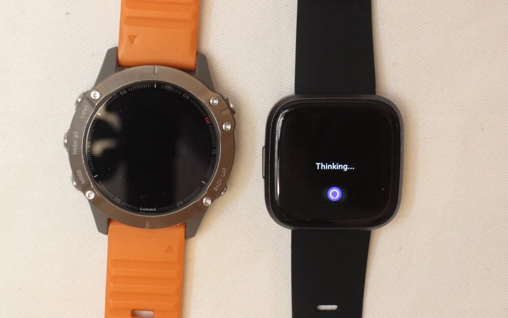 garmin fenix 6 fitbit versa 2 alexa voice assistant