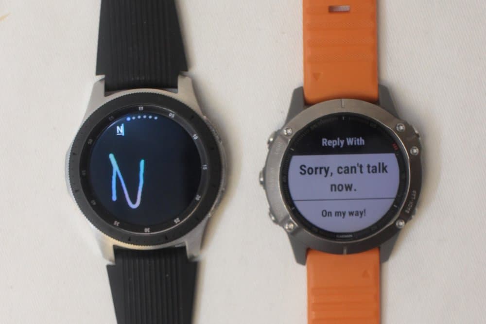samsung galaxy watch vs garmin fenix 6 reply to message