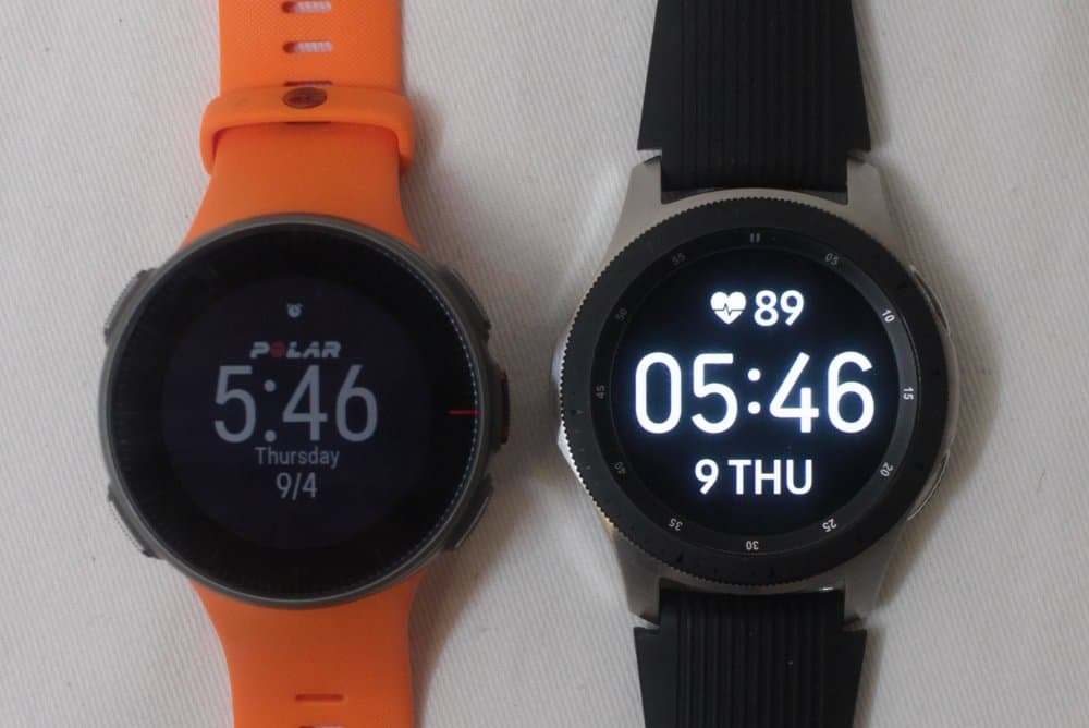 samsung galaxy watch vs polar vantage v main screen