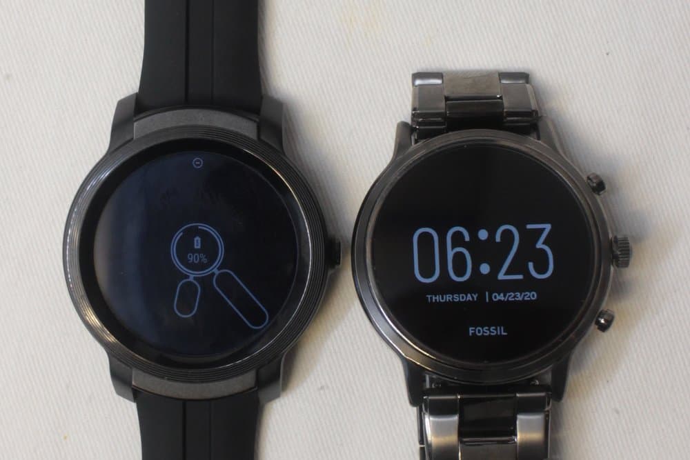 ticwatch e2 vs fossil gen 5 carlyle screensaver