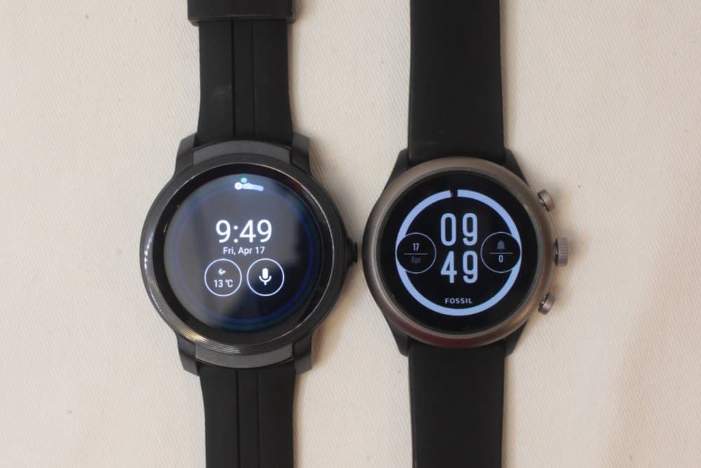 ticwatch e2 fossil sport main screen