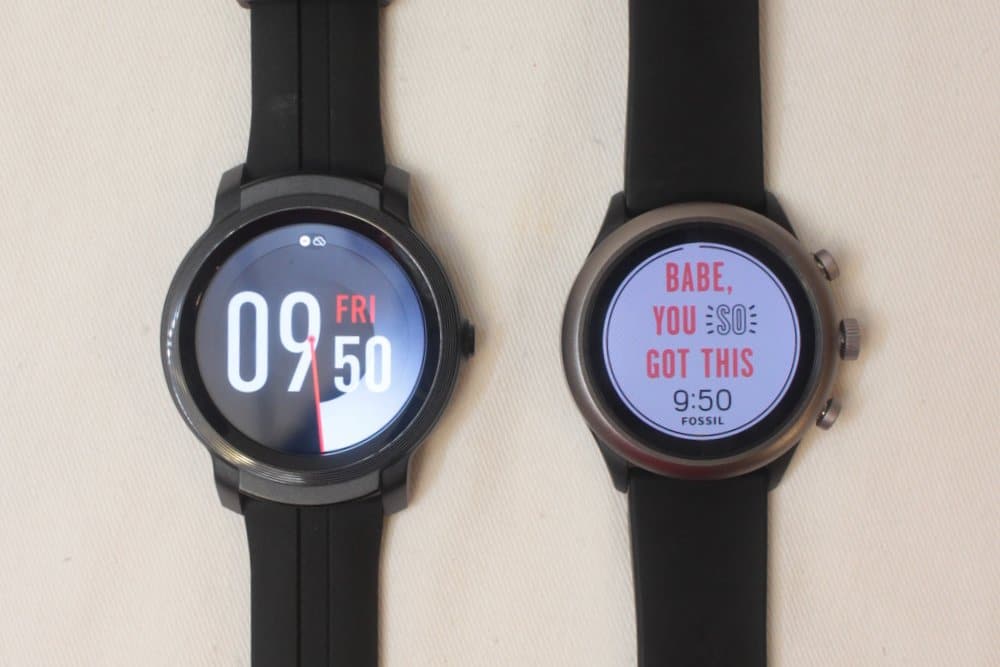 ticwatch e2 fossil sport watch face