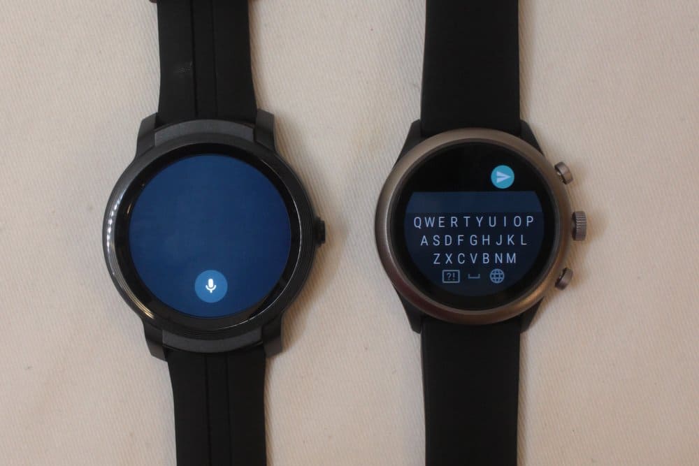 ticwatch e2 fossil sport keyboard speech to text