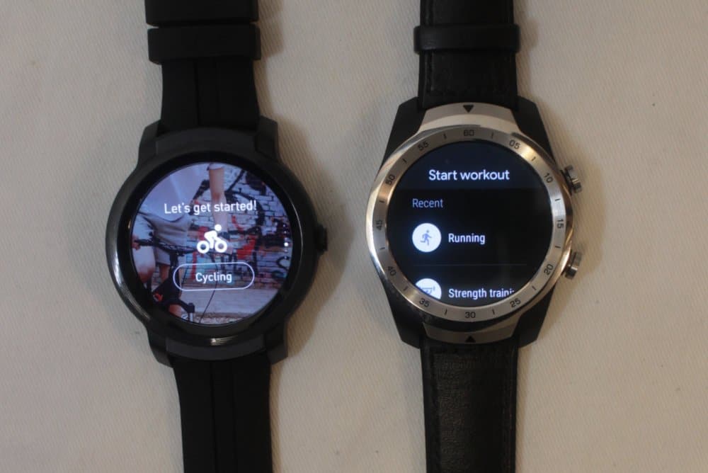 ticwatch e2 vs ticwatch pro exercises