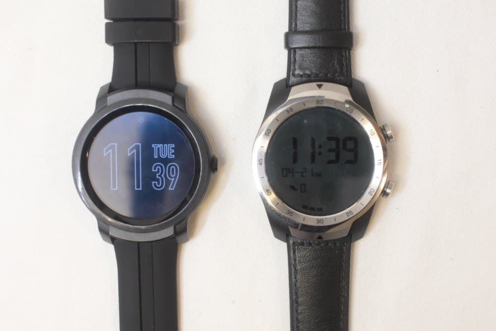 ticwatch e2 vs ticwatch pro battery saver always on screen
