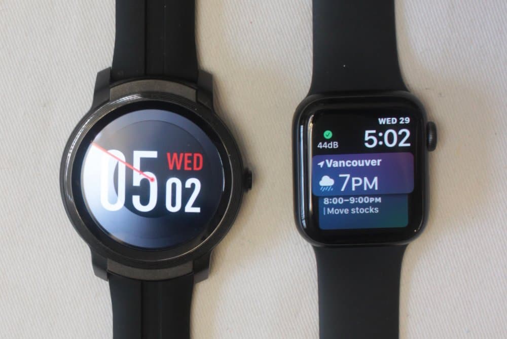 ticwatch e2 vs apple watch series 5