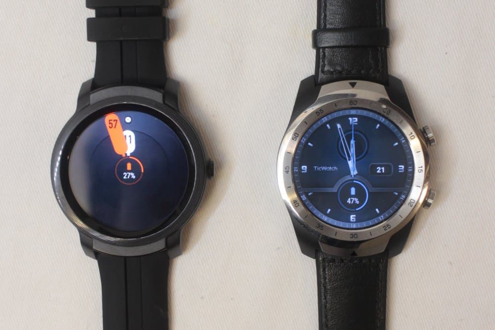 ticwatch e2 vs ticwatch pro watch faces
