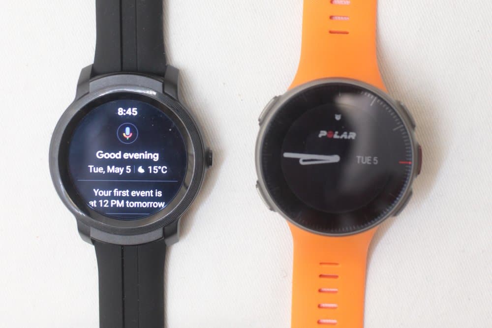 ticwatch e2 vs polar vantage v google assistant