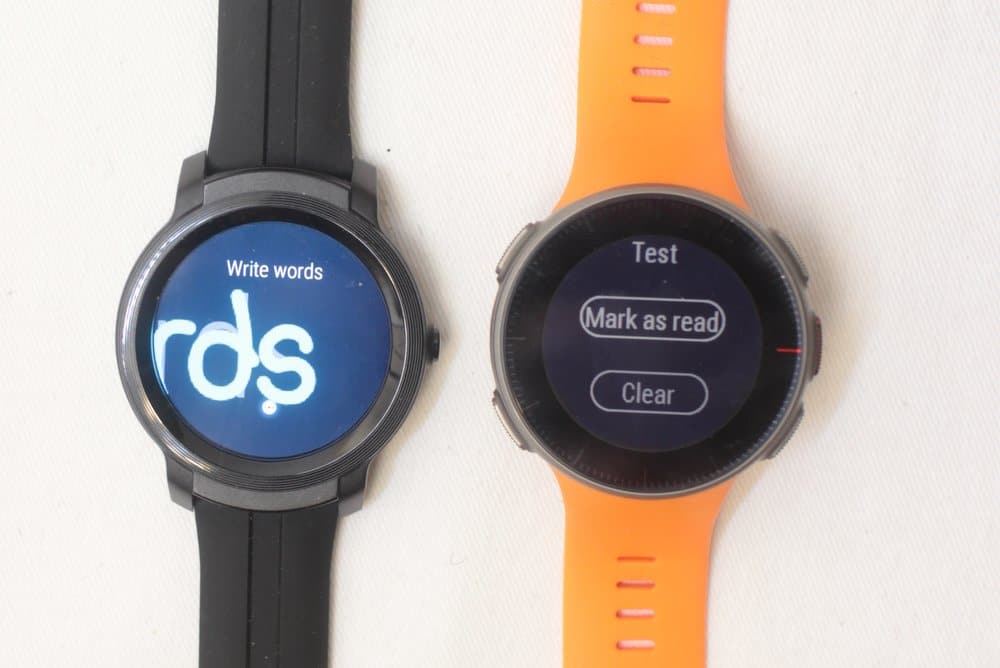 ticwatch e2 vs polar vantage v reply to text
