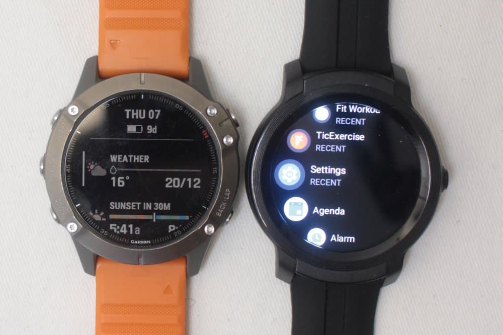 ticwatch e2 vs garmin fenix 6 apps