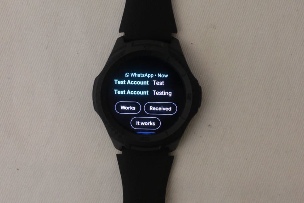 ticwatch e2 texts