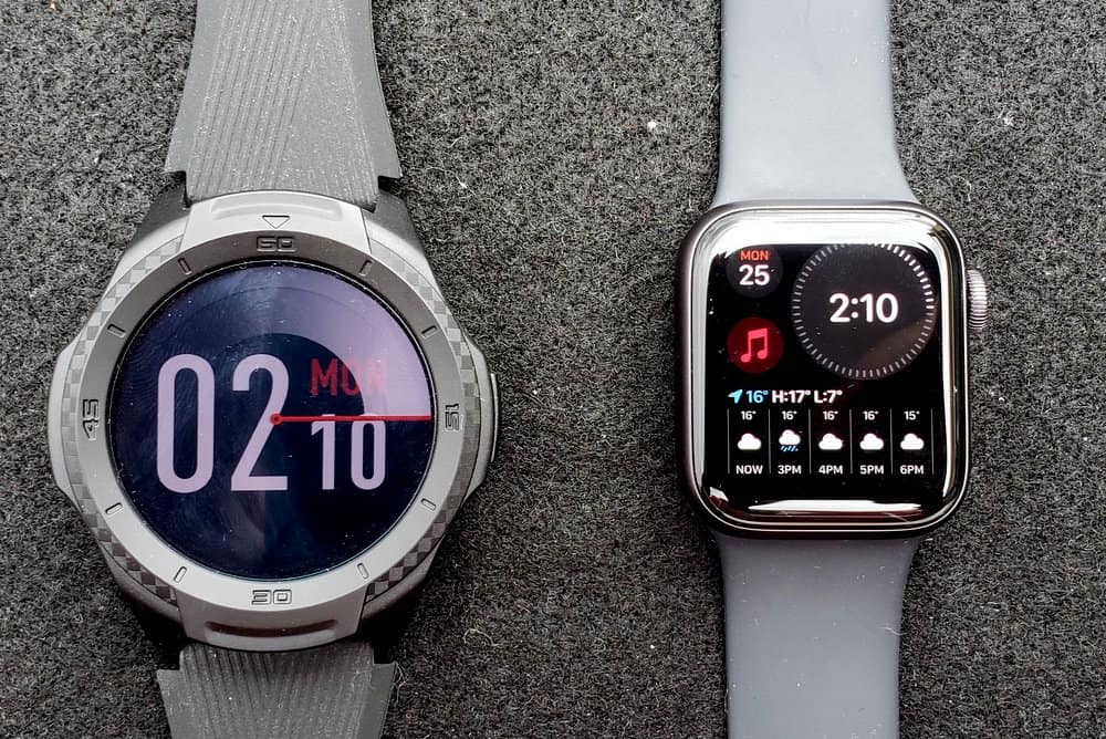 ticwatch s2 vs apple watch series 5 watch face