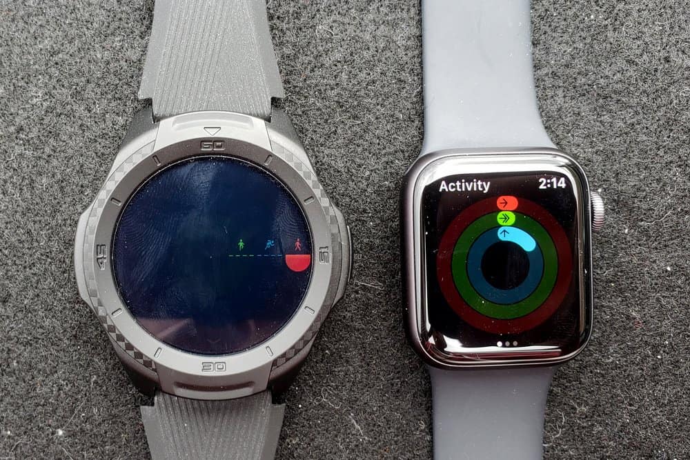 ticwatch s2 vs apple watch series 5 tichealth activity