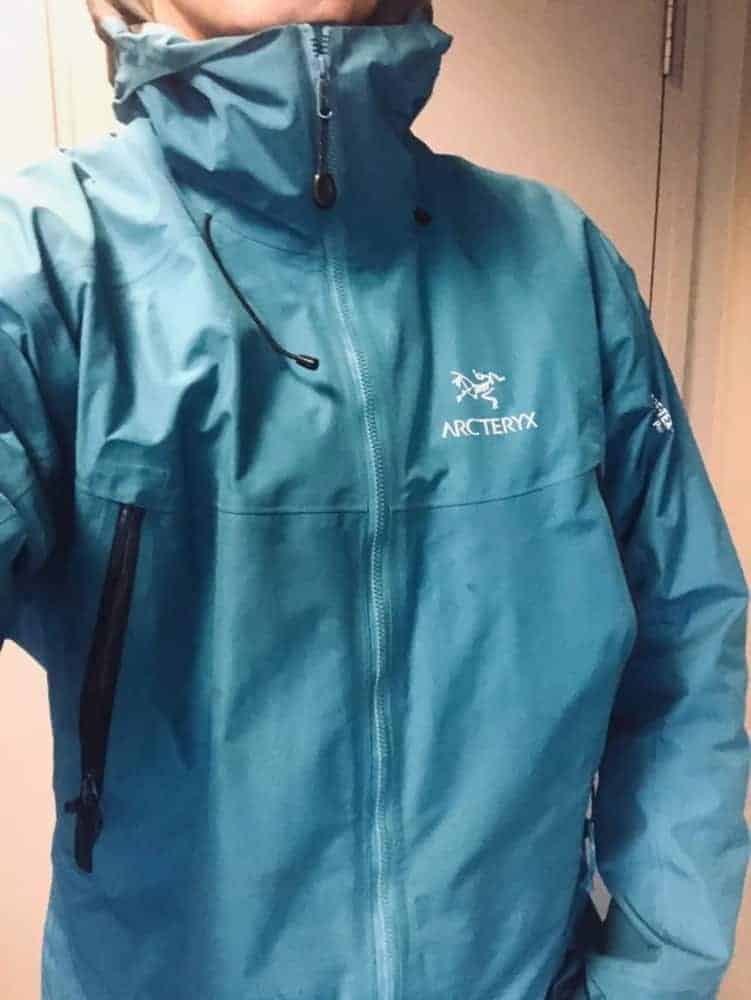 Roominess of the Arc’Teryx Beta LT jacket without being too baggy. This is worn without any jacket underneath.