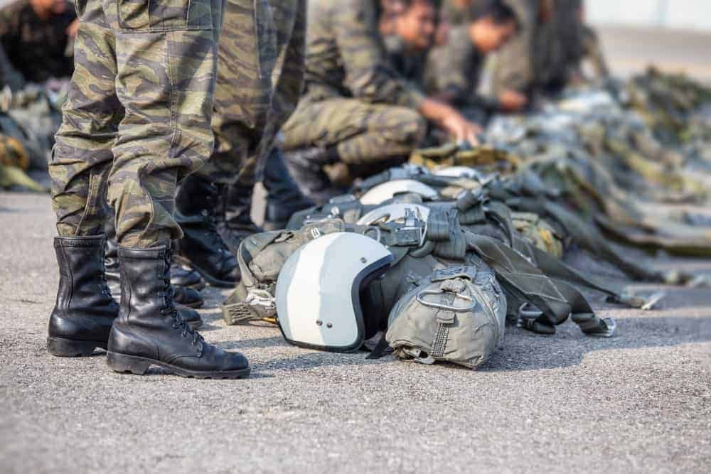 Paratroopers in jump boots.