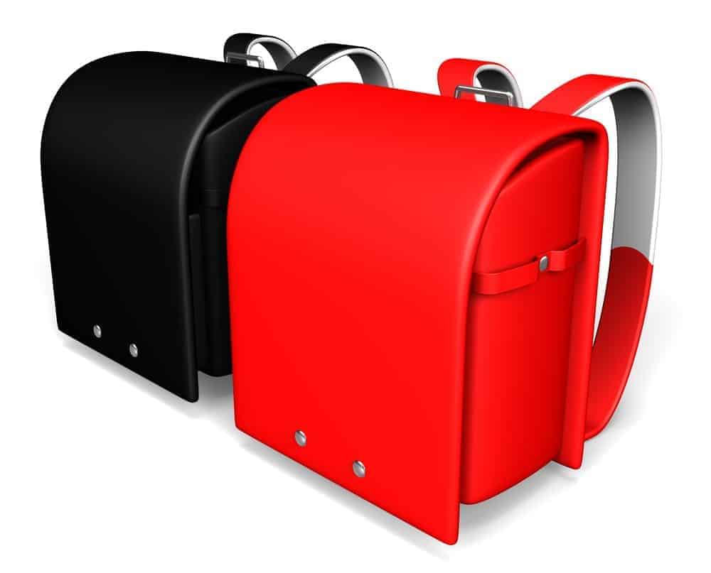 Black and red randoseru bags