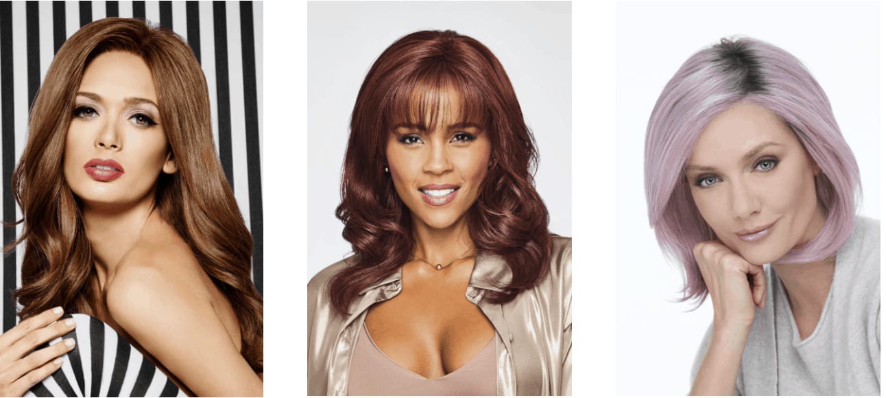 Straight hair wig examples