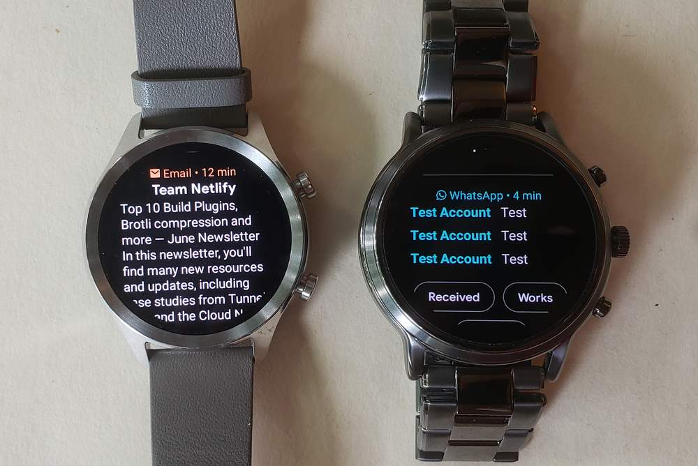 ticwatch c2 vs fossil gen 5 carlyle email texts