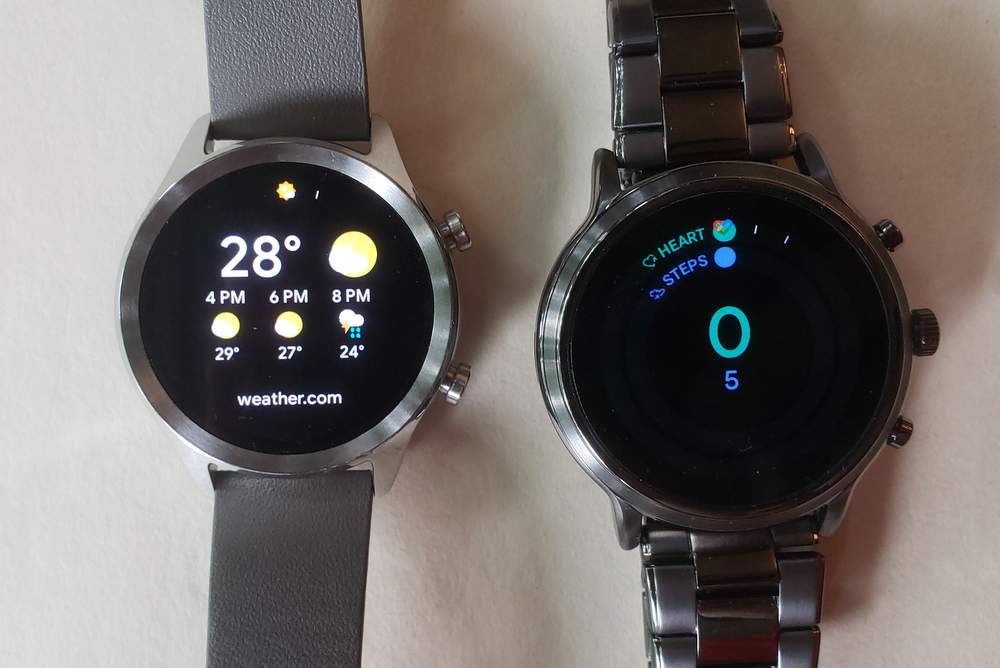 ticwatch c2 vs fossil gen 5 carlyle widgets