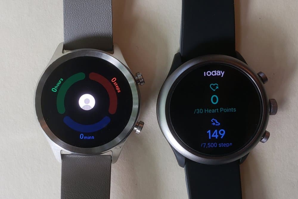 ticwatch c2 vs fossil sport smartwatch google fit tichealth