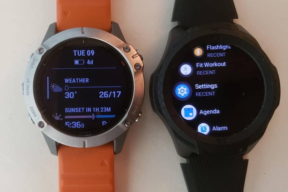 ticwatch s2 vs garmin fenix 6 apps